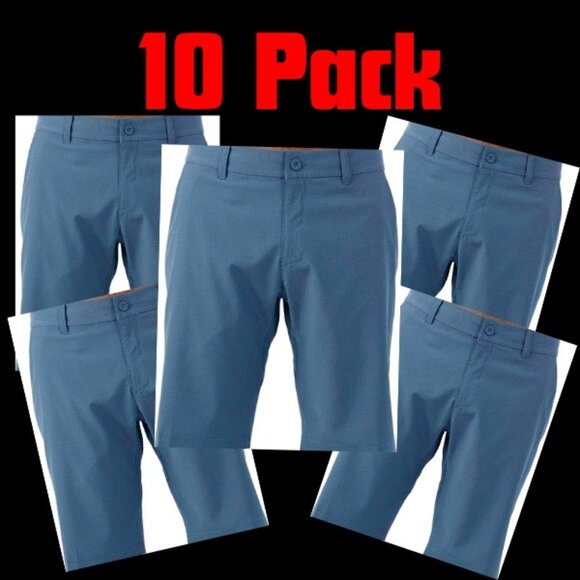 10 Pack HANG TEN Hybrid Men's Adjustable Board Chino Shorts, Pick Your Own Size - Picture 1 of 3